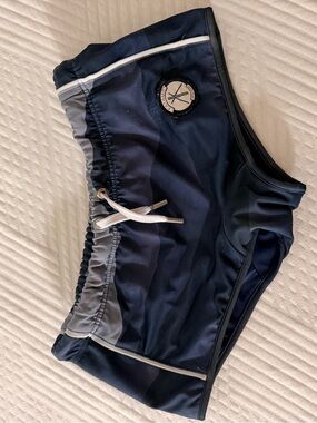 Men's Katama Navy and Gray Swim Trunks